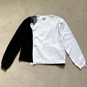 Opening Ceremony Asymmetric Black & White Sweater